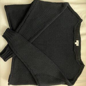 Aerie Cropped Black Sweater - NWOT